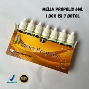Propolis Melia Sehat Sejahtera 6 Ml Original Kemasan Baru - 1 Pack Isi 7 Botol